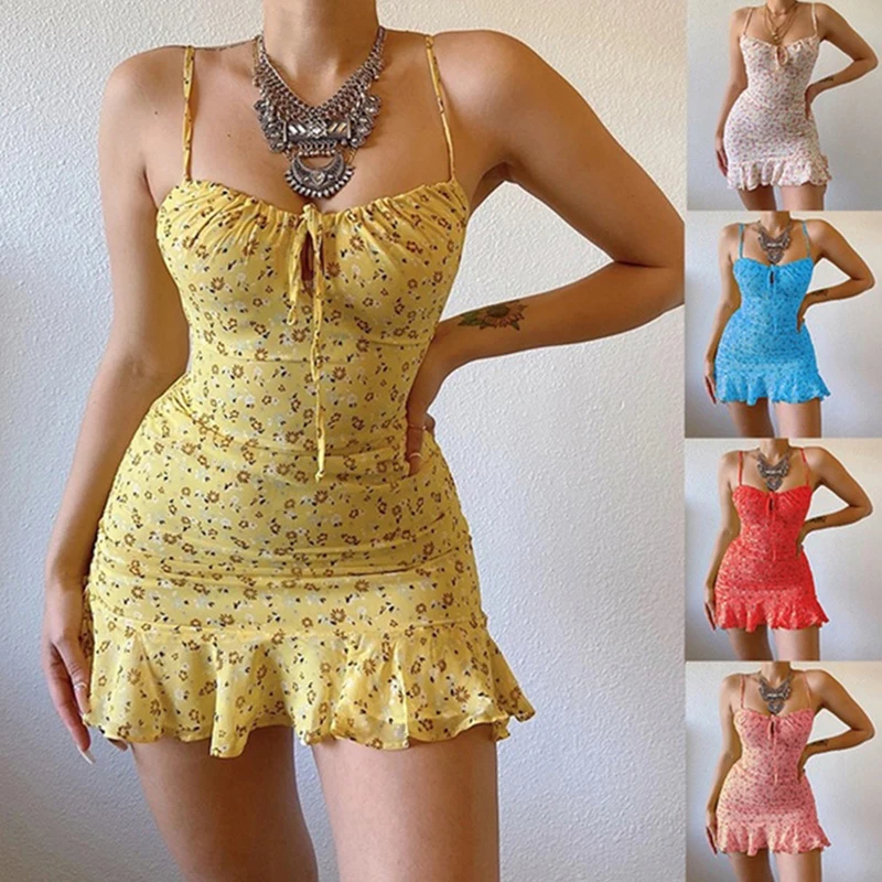 Summer Zara - Женское сексуальное повседневное домашнее маленькое платье-бретелька